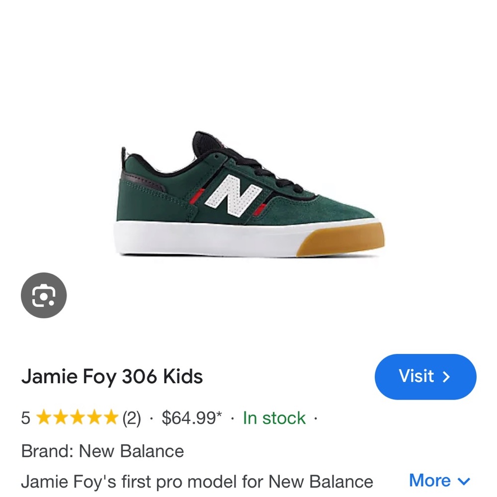 new balance jamie foy 306 kids shoe